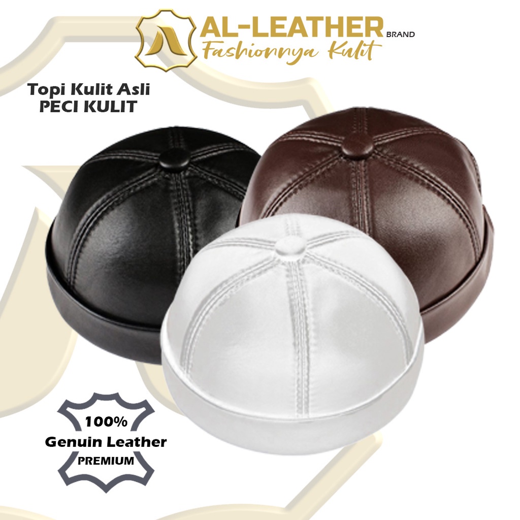 AL-Leather Topi Kulit Domba Asli Super Premium