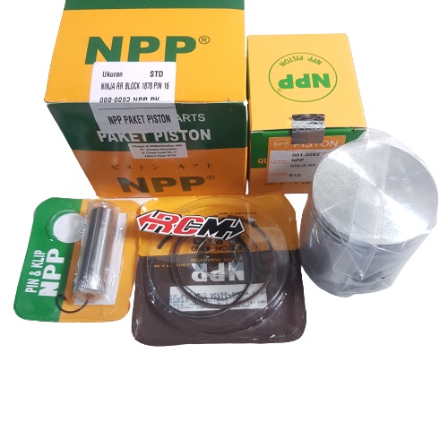 PISTON KIT SEHER SEKER KIT SET KAWASAKI NINJA RR R BLOK 1878 P16 PEN16 PIN16 P 16 OS OVERSIZE STD 008 0053 008-0053-NPP ORIGINAL NPP ASLI