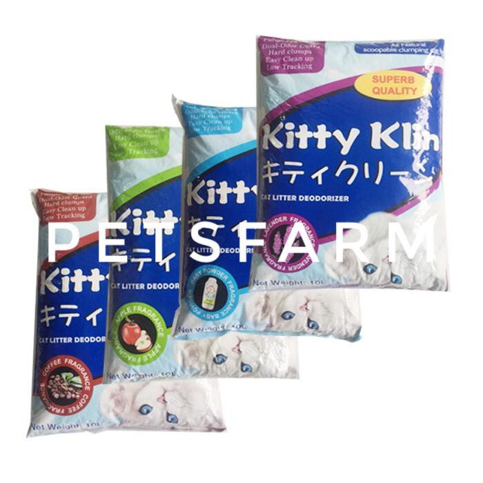 Pasir Kucing KITTY KLIN 25LITER Gumpal Wangi Cat Litter Kiti klin 25 Liter Cat Sand 25lt