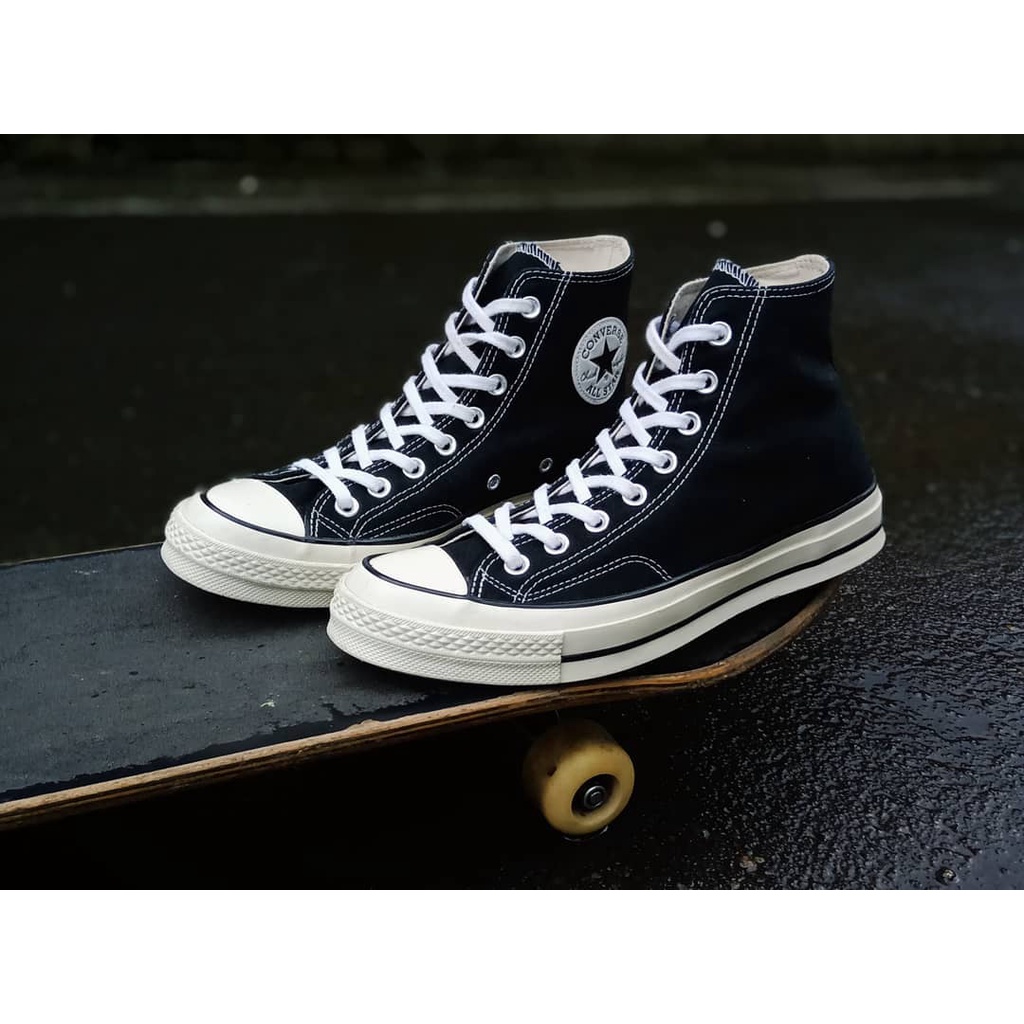 CONVERSE CHUCK TAYLOR 70S HIGH BLACK EGRET - RESMI PT MAP / CONVERSE ORIGINAL 100% / CONVERSE 70S HI