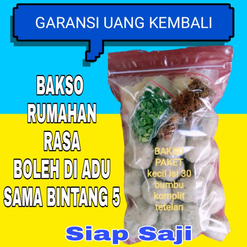 

paket bakso sapi bumbu tetelan siap saji homemade termurah isi 30 dan tetelan