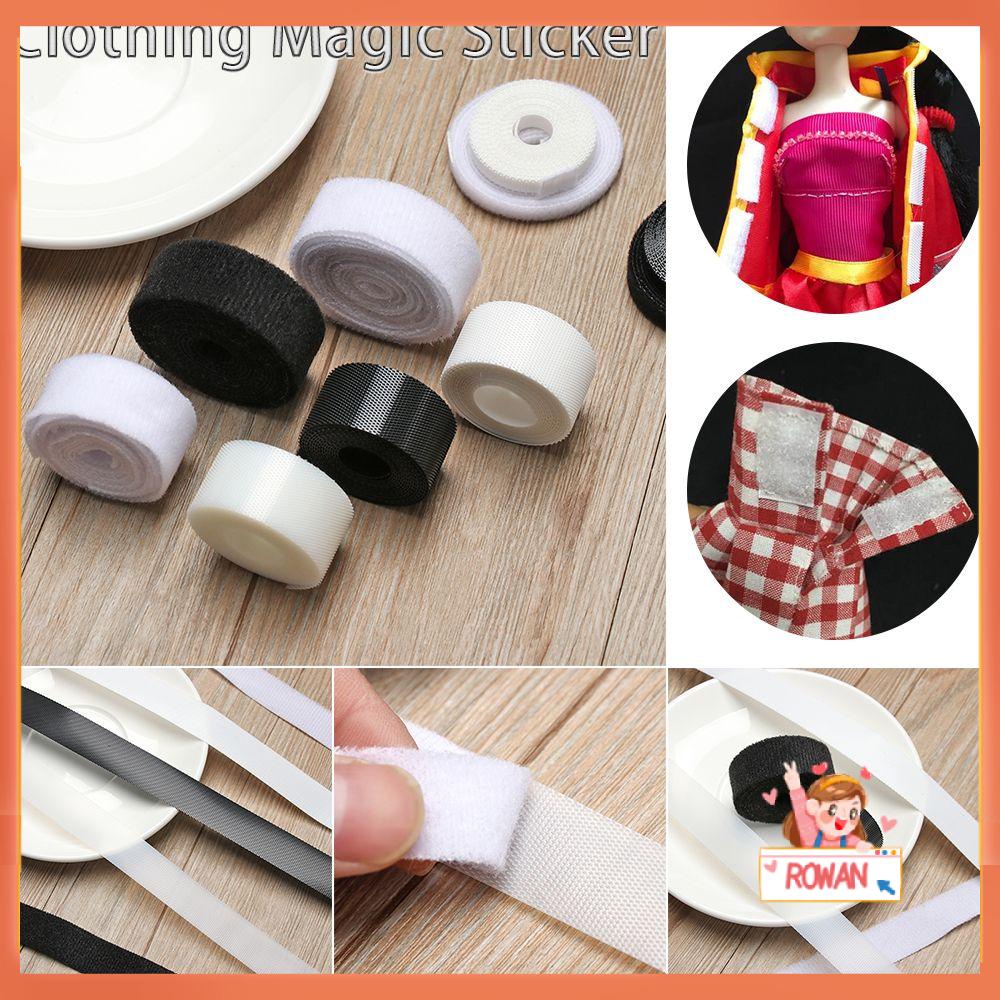 Stiker Tipis Warna Hitam / Putih Ukuran 6 / 8 / 20mm untuk Aksesoris Pakaian DIY