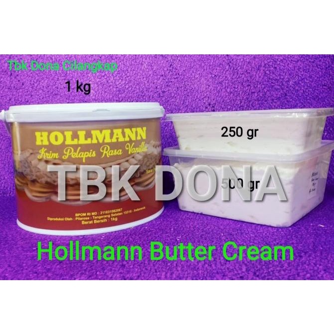 

HOLLMANN CREAM VANILLA RE-PACK 500 GR / HOLLMANN BUTTER CREAM 500 GR SALE Kode 882
