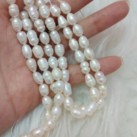 ✤ Mutiara Air Tawar Oval 8mm ✩