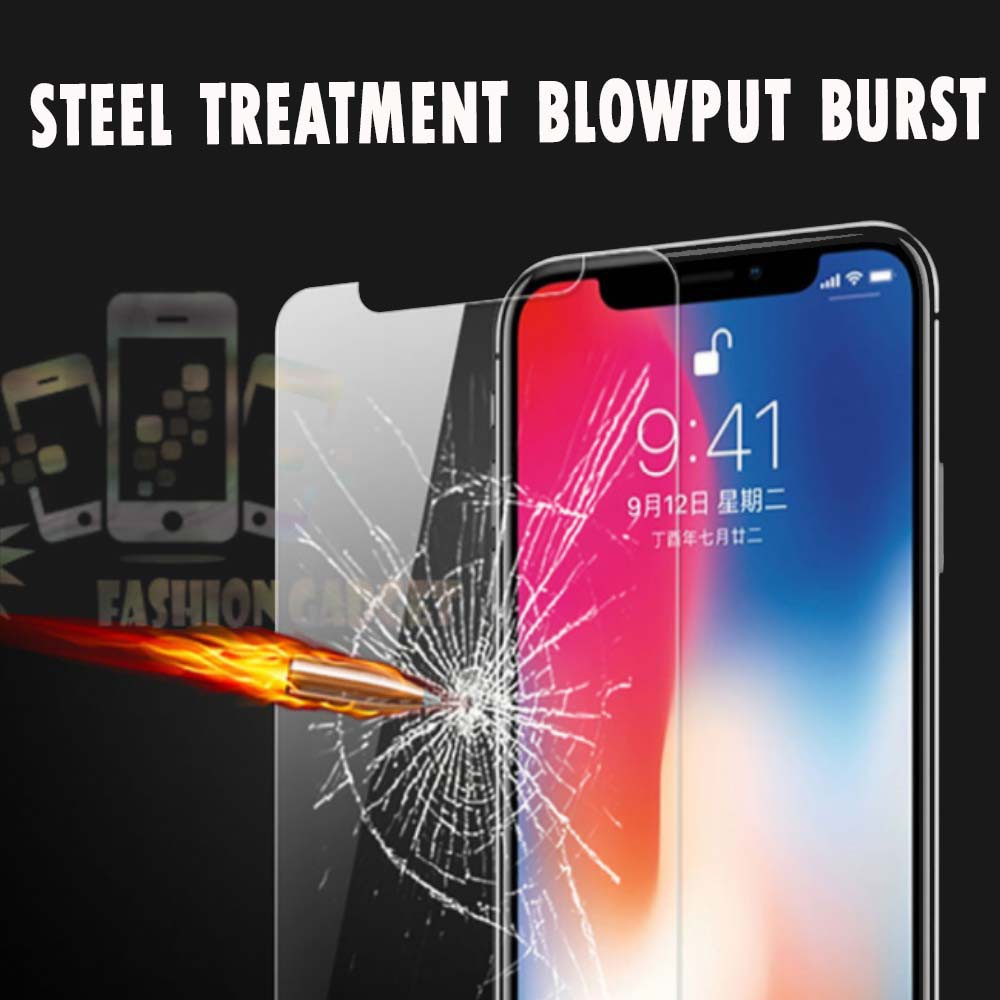 Tempered Glass Apple iPhone X Full Colour Bagian Depan Anti Gores Kaca Iphone 10 Ten Screen Guard