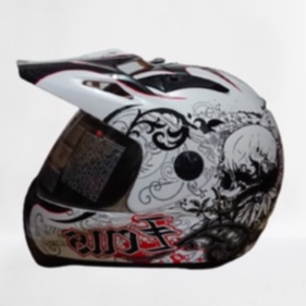 Helm Zeus ZS-2100 White/E13 White Supermoto