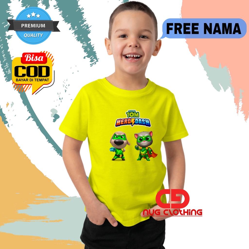 Baju Kaos Anak Talking Tom Hero Dash