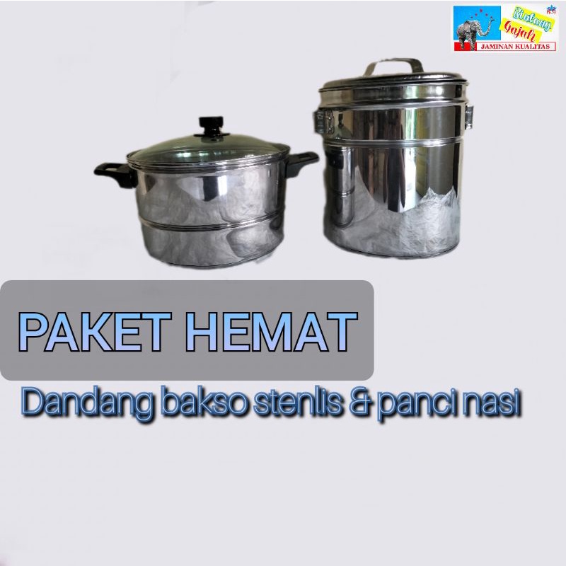 PAKET HEMAT DANDANG BAKSO & PANCI NASI TUTUP KACA