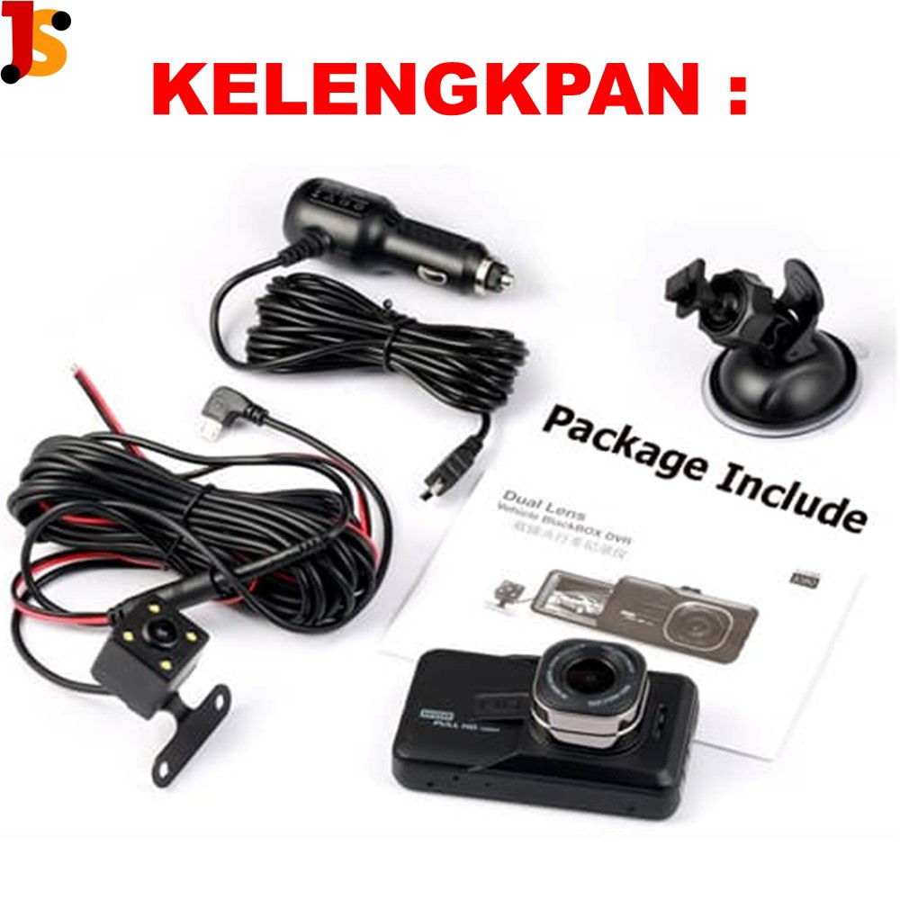 KAMERA MOBIL DEPAN BELAKANG DASH CAM DASHCAM MOBIL KAMERA MUNDUR PARKIR MOBIL CCTV MOBIL JS96