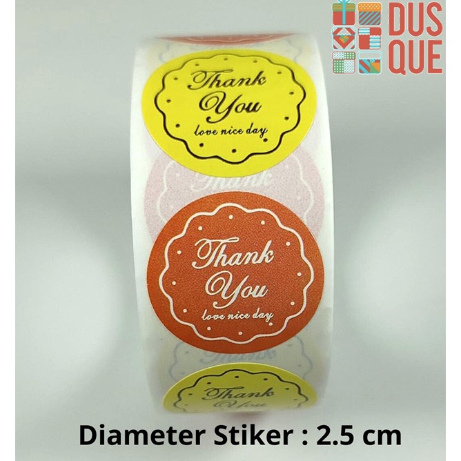 

(10PCS) STIKER THANK YOU LOVE NICE DAY / STICKER THANK YOU