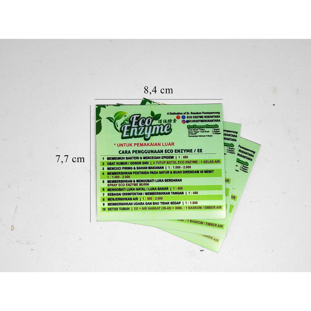 

Sticker Penggunaan Eco Enzyme 7,5 x 8,5 cm