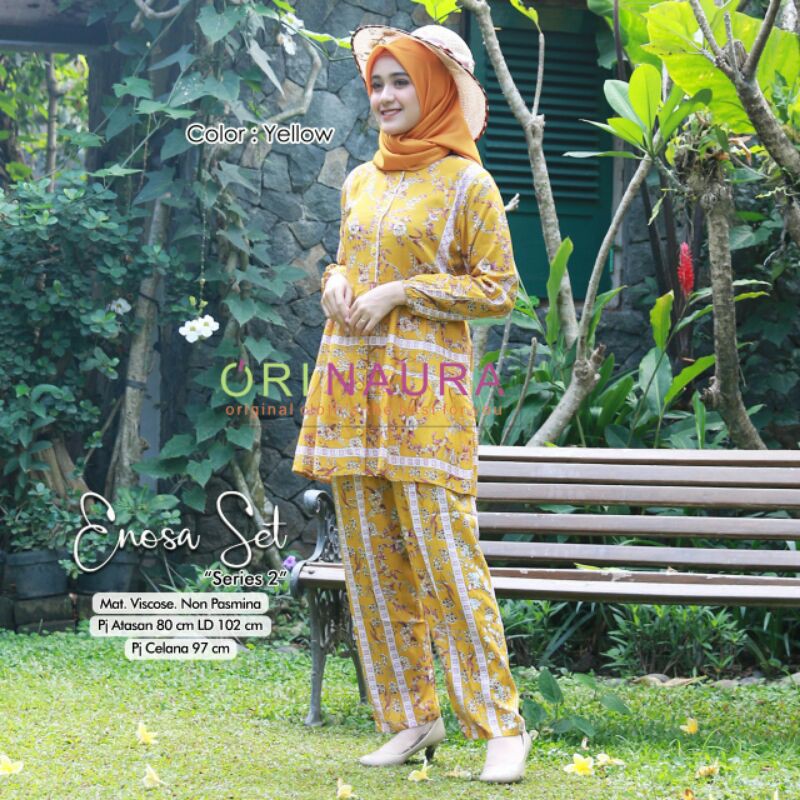 Baju Setelan // Setelan Enosa Set By Ori Naura // Setelan Bahan Viscose