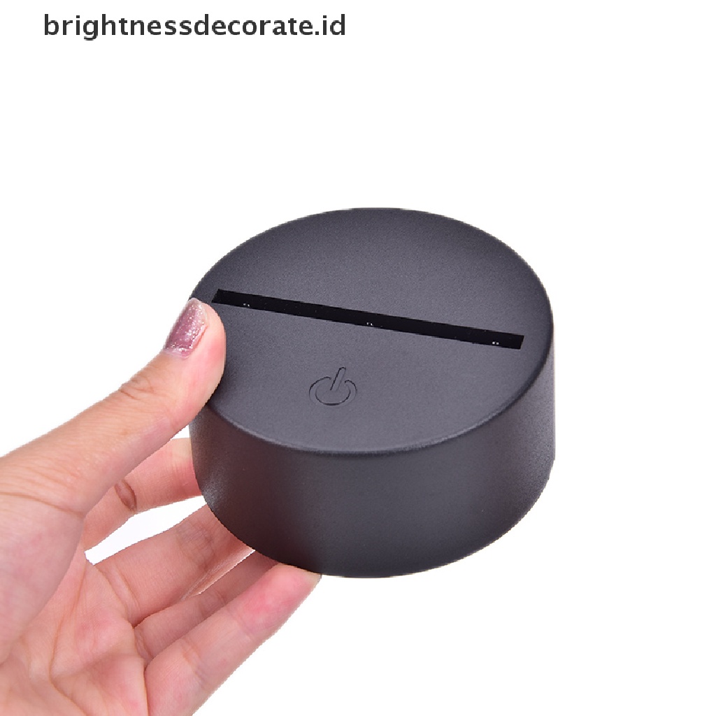 (birth) Base Lampu LED 3D 7 Warna Dengan Kabel USB