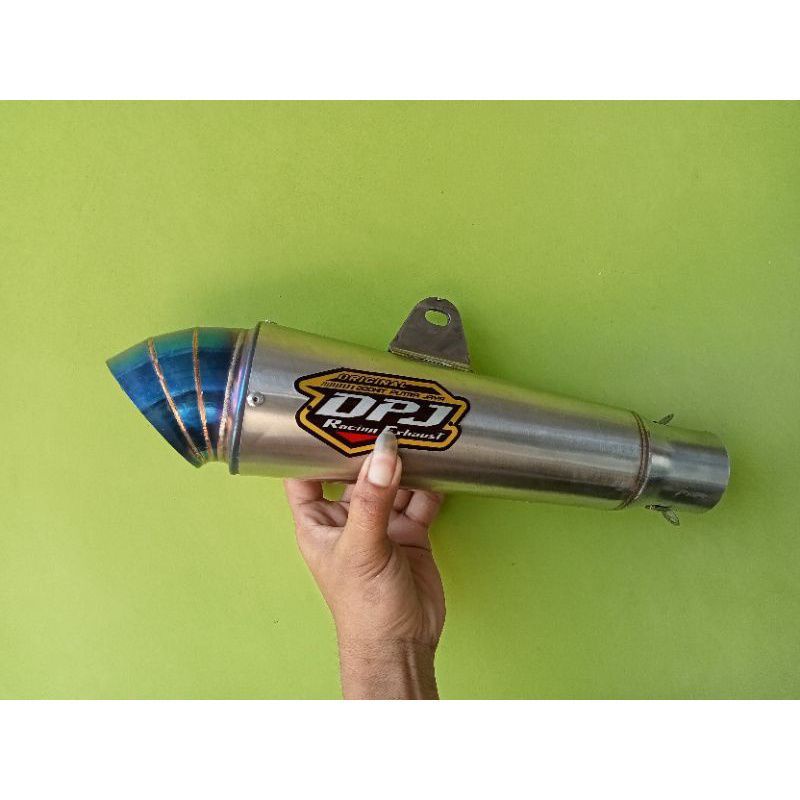 SLINCER KNALPOT DPJ JIGSAW KEONG UJUNG BLUE SARANGAN 1/4 DIAMETER 50MM