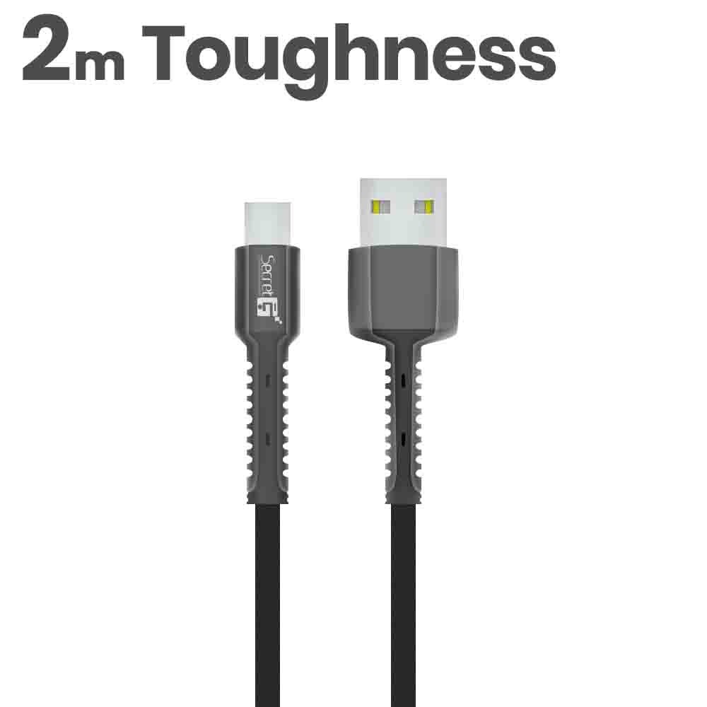 Cable Usb A to Micro usb Secret-G 2m sync charge 2.4A fast charging toughness Ls64 - Kabel data android 200cm 2 meter Ls-64