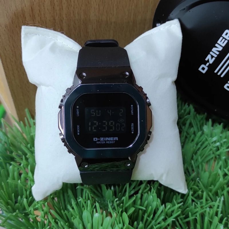 jam tangan D-ziner digital body besi Original