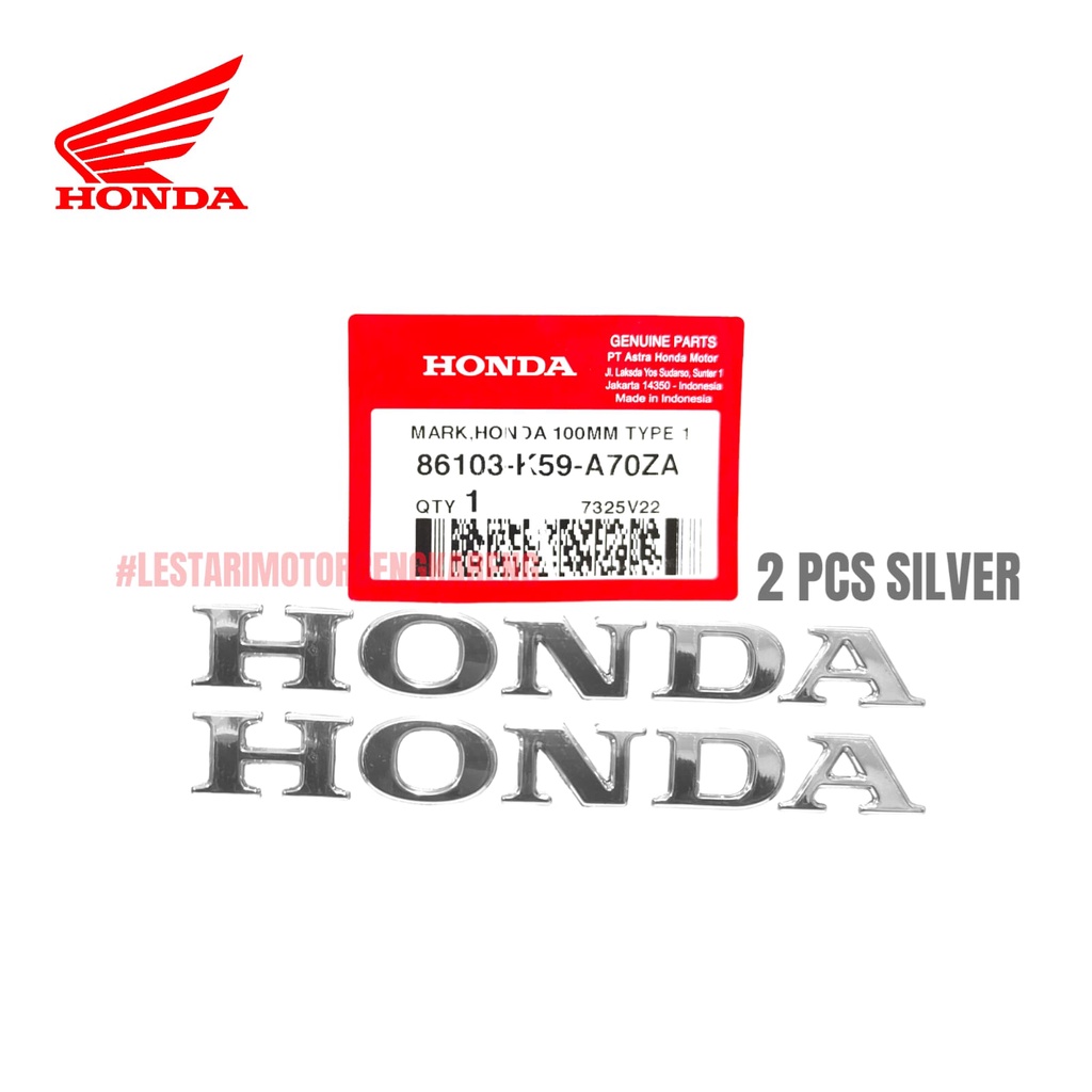 EMBLEM STIKER HONDA VARIO 150 2018  86103-K59-A70ZA CHROME ASLI HONDA