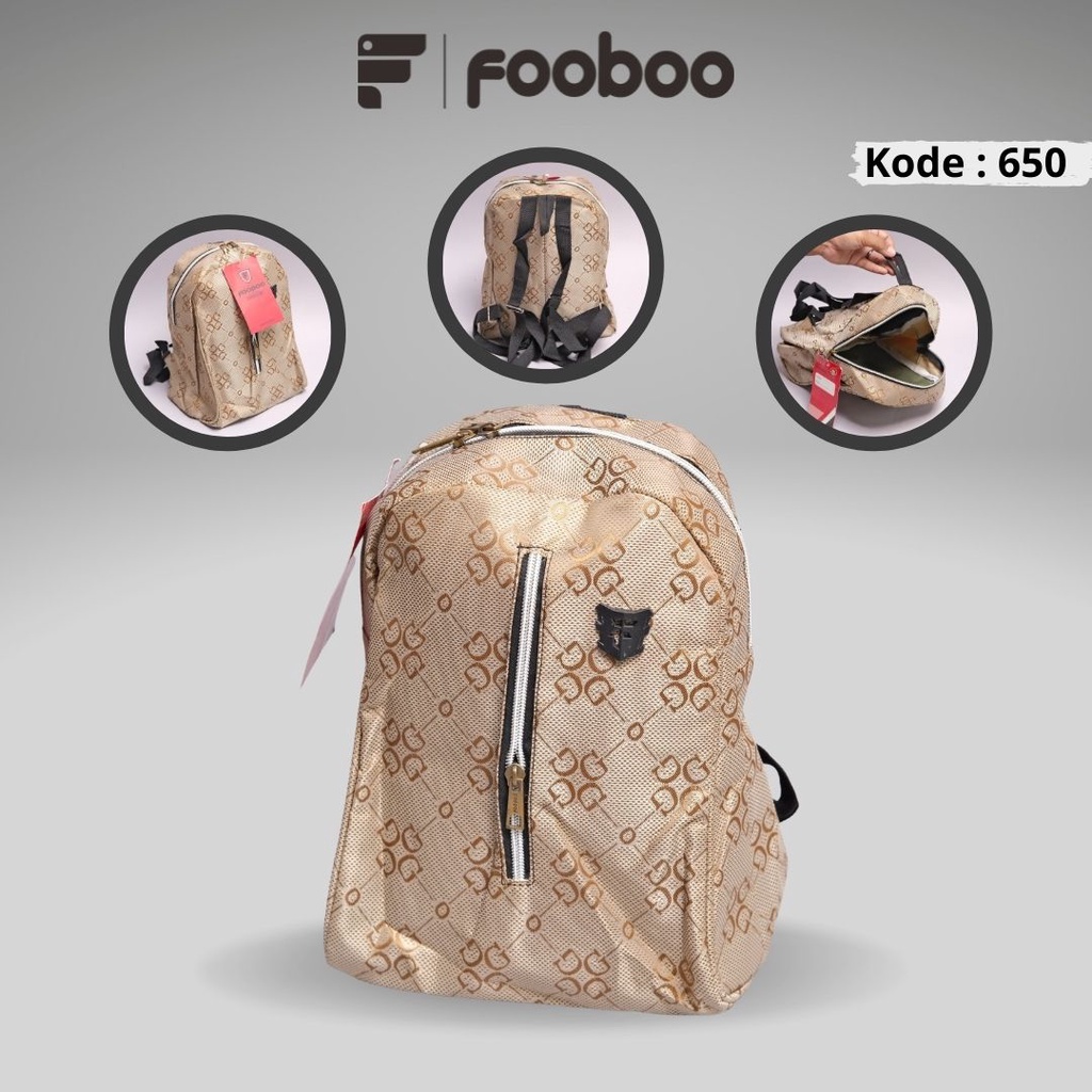 FOOBOO TAS  RANSEL BACKPACK WANITA  KUALITAS PREMIUM