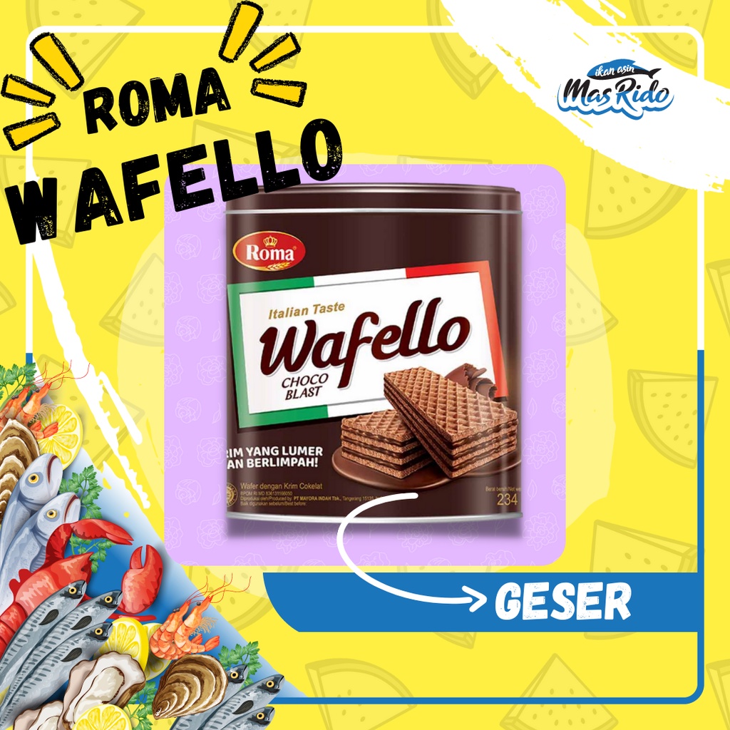 

Roma Wafello Rasa Cokelat Wafer Italian Coklat Kemasan Kaleng Termurah