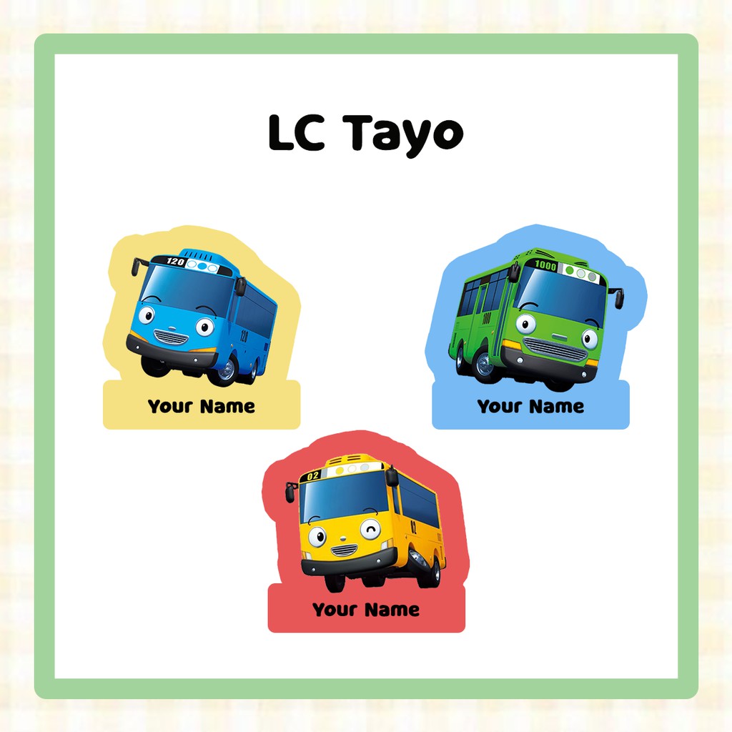 

[Stiker Label Nama] LC Tayo