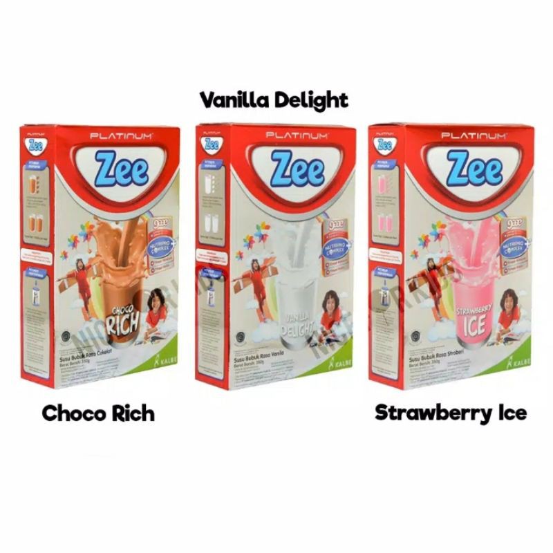 

SUSU ZEE PLATINUM 350GR VANILLA / COKLAT / STRAWBERRY / SUSU PERTUMBUHAN / SUSU KALSIUM