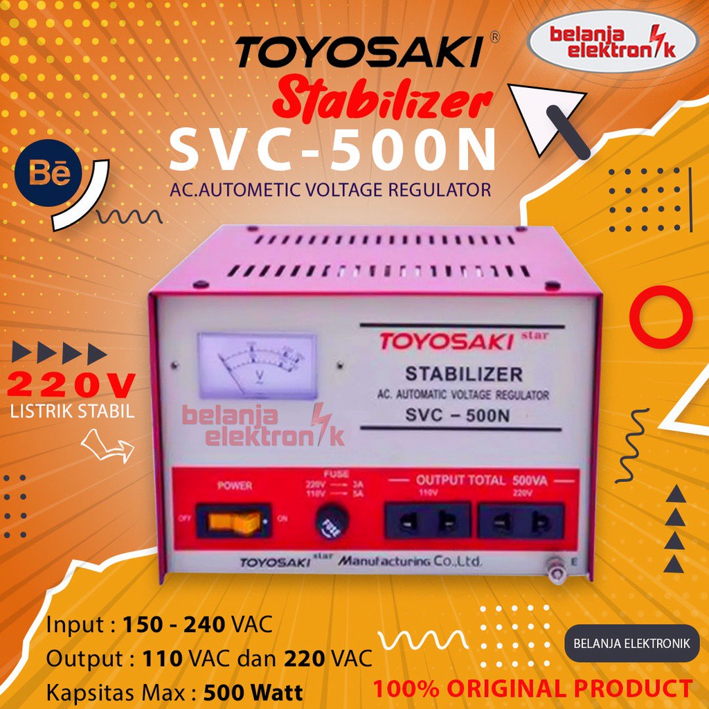 STABILIZER TOYOSAKI SVC-500N 500 WATT