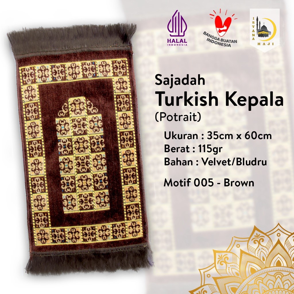 Sajadah Anak Bahan Bludru Sajadah Muka 35x60 cm