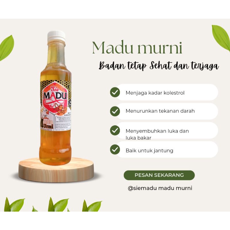 

Madu Murni Multiflora 100% Mentah Hasil Lebah Tanpa Campuran Organik Raw Honey Asli Lebah Tanpa Proses