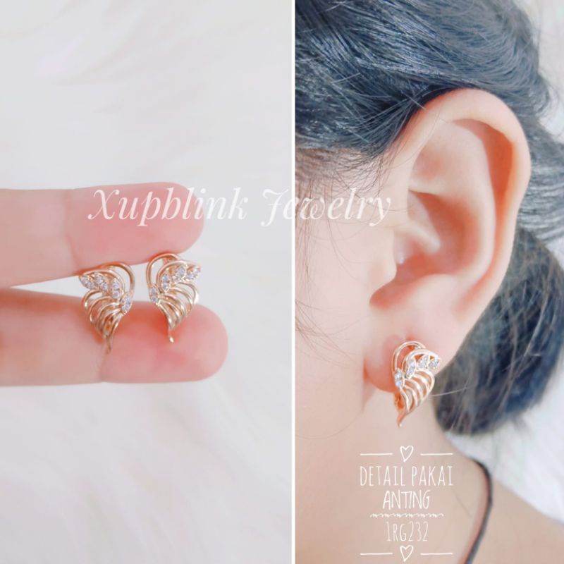 Anting Klip Titanium Wanita Anti Karat(AT)