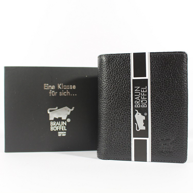 DOMPET KULIT PRIA BERDIRI IMPORT BRANDED, Dompet cowok BRAUN BUFFEL MIL