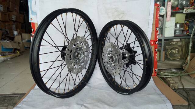 Sepaket Velg Trail / Cross Honda Crf 150 16 19 / 18 21 Plus Rakit BoNus Cakram