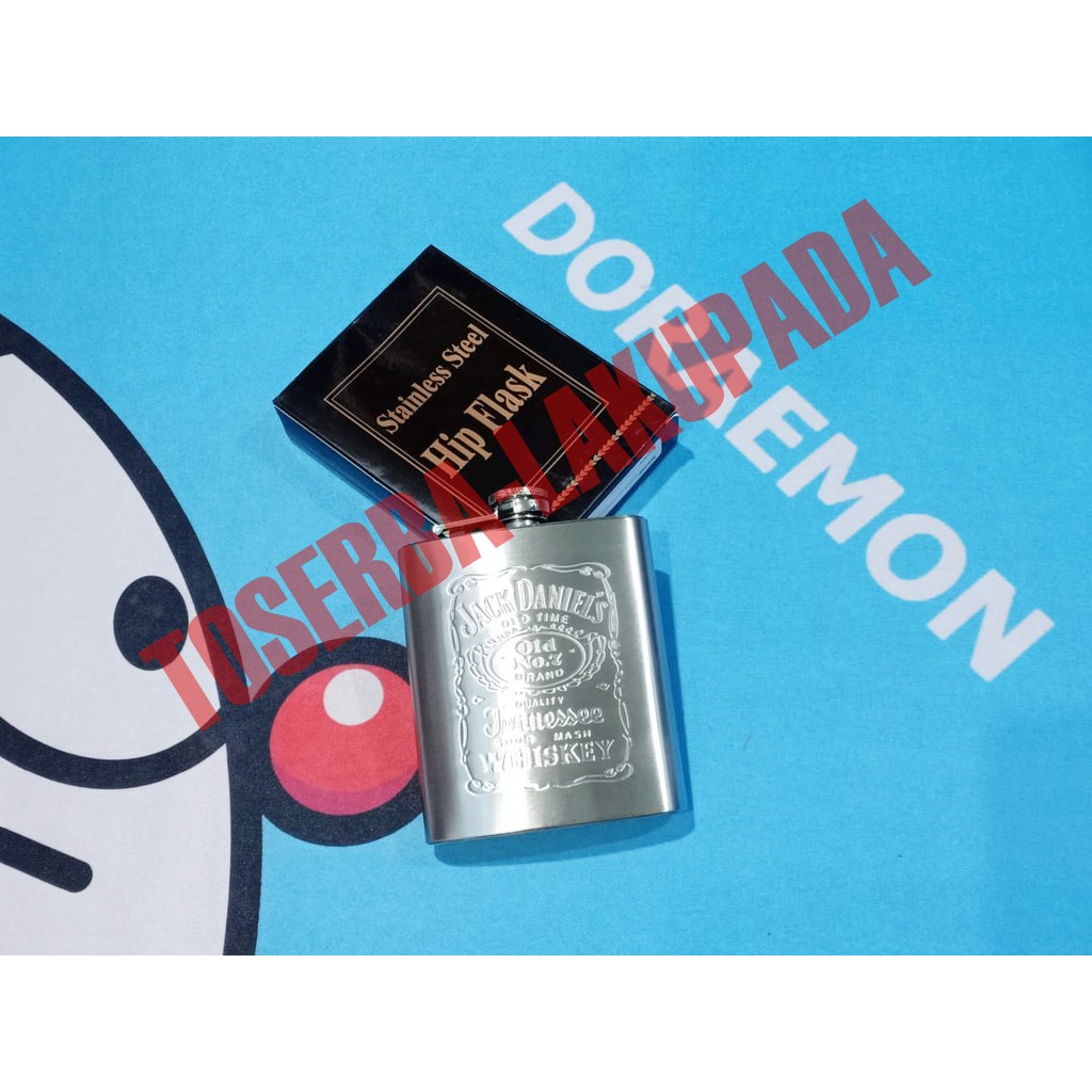 Botol Minum Unik Wine Bir Anggur Alkohol Hip Flask Stainless Steel Logo