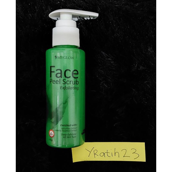 MS GLOW Face Peel Scrub Exfoliating komedo preloved