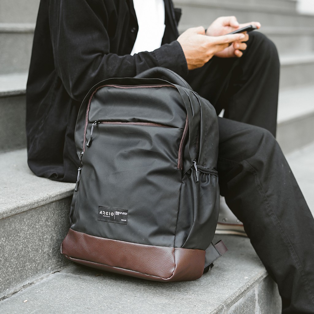 HARU BLACK |ManNeedMe x ARCIO| Tas Ransel Backpack Pria Tas Punggung WATERPROOF ORIGINAL