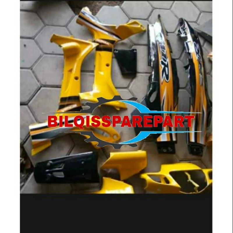 cover full set body halus yamaha f1zr fizr all warna kuning biru hitam plus striping