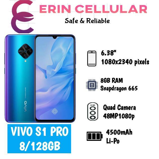 Jual HP VIVO S1 PRO NEW RAM (8/128GB) - GRS RESMI VIVO 1THN - PUTIH