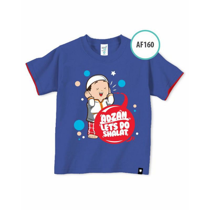 kaos anak muslim lengan pendek afrakids
