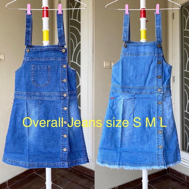 Overall Rok Jeans Wanita / Overall Rok Denim Wanita