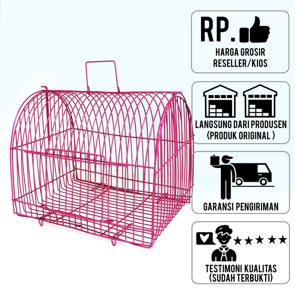 SEMPATI GROSIR KANDANG UNTULAN SANGKAR UNTULAN KANDANG BURUNG LOVEBIRD HAMSTER SUGAR GLIDER BESI MINI ISI 10 PCS-1