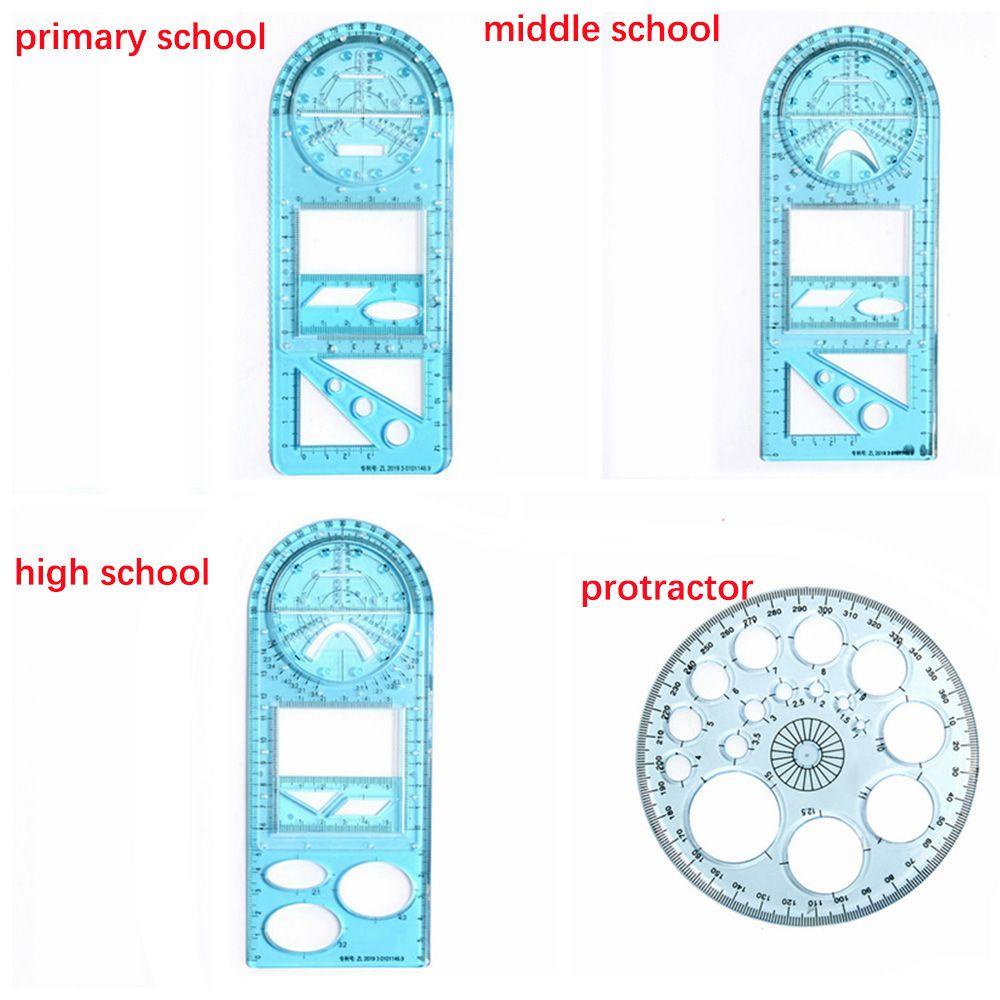 [Elegan] Penggaris Geometris Desain Seni Arsitek Pasokan Aktivitas Sekolah Alat Kantor Menggambar Template