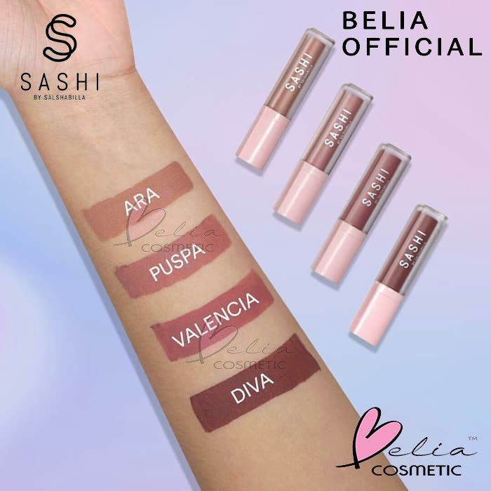 ❤ BELIA ❤ SASHI by Salshabilla Adriani Lip Matte 4.5g ( lip cream sashi halal ) Formulated in Korea