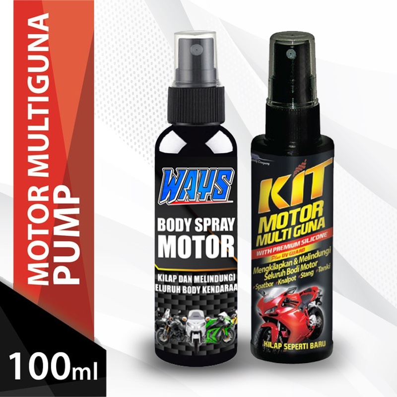 Z153 | WAYS KIT Multiguna Body Spray Motor - Pengkilap Melindungi Semi Coating Wax Spray Sealant Perawatan Body Motor Mobil - 100ml