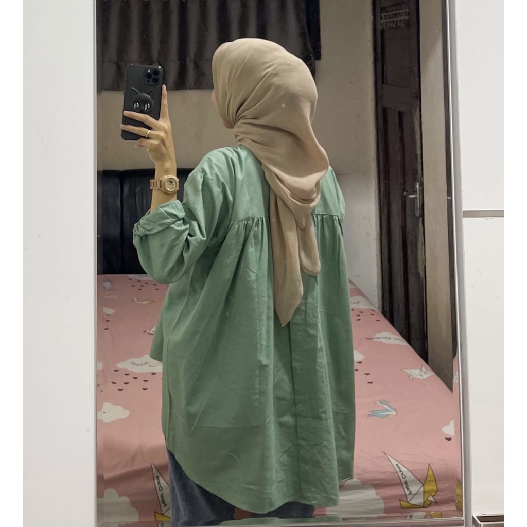 [ CUCI GUDANG ] FC - RIKA TOP / ANJANI KEMEJA KANCING BELAKANG BAJU