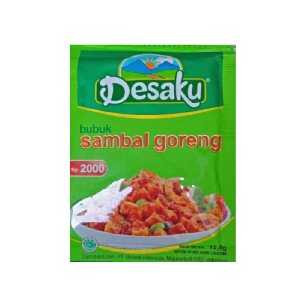 

Bumbu Instan Desaku 12gr Kemasan Sachet Sambal Goreng / Sambal Balado