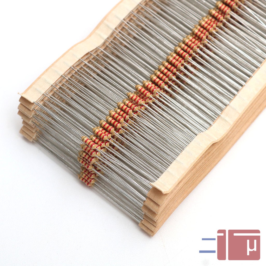 x10 Resistor 2K2 2.2K 1/4W Karbon 5% Taiwan Kaki Tembaga