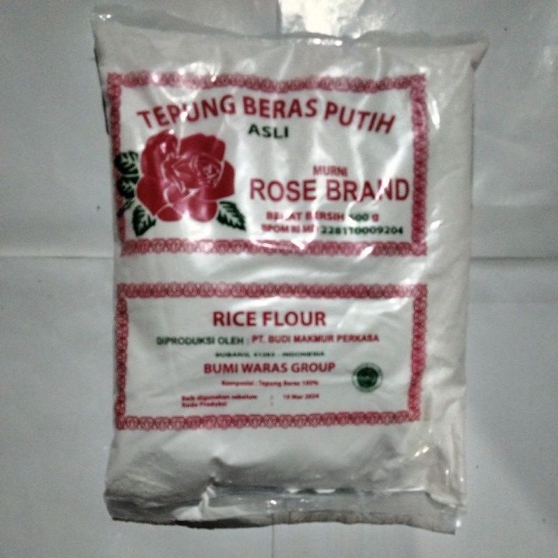 

Tepung Beras Putih 500gr / Tepung Beras Putih Asli Murni Rose Brand 500 Gram