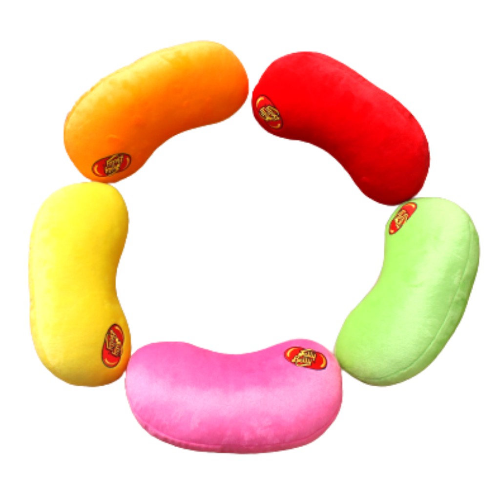 Jelly Belly Bantal Kepala Leher Jok Kursi Mobil Bentuk Kacang Car Neck Cushion