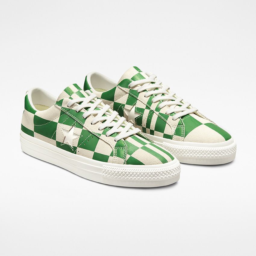 Converse One Star Warped Board Low Top White/Medium Green/White - Original