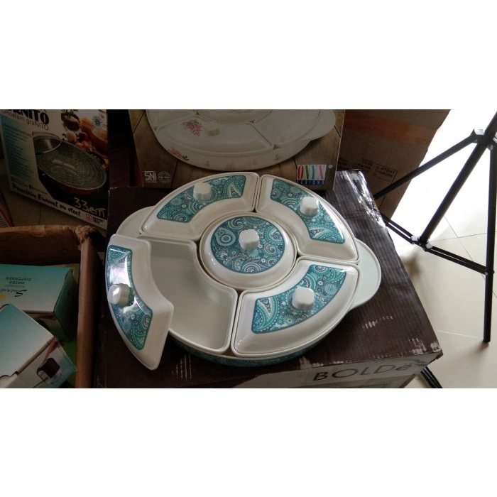 Saji Prasmanan - Party Set Onyx Motif 14 Inch Prasmanan Onyx Party Set Melamin