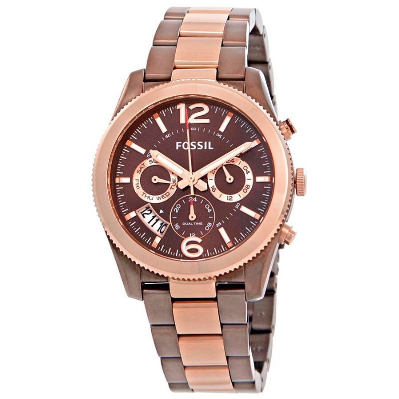 Fossil Perfect Boyfriend Multifunction Two-Tone Stainless Steel Watch Original - ES4284 - Jam Tangan